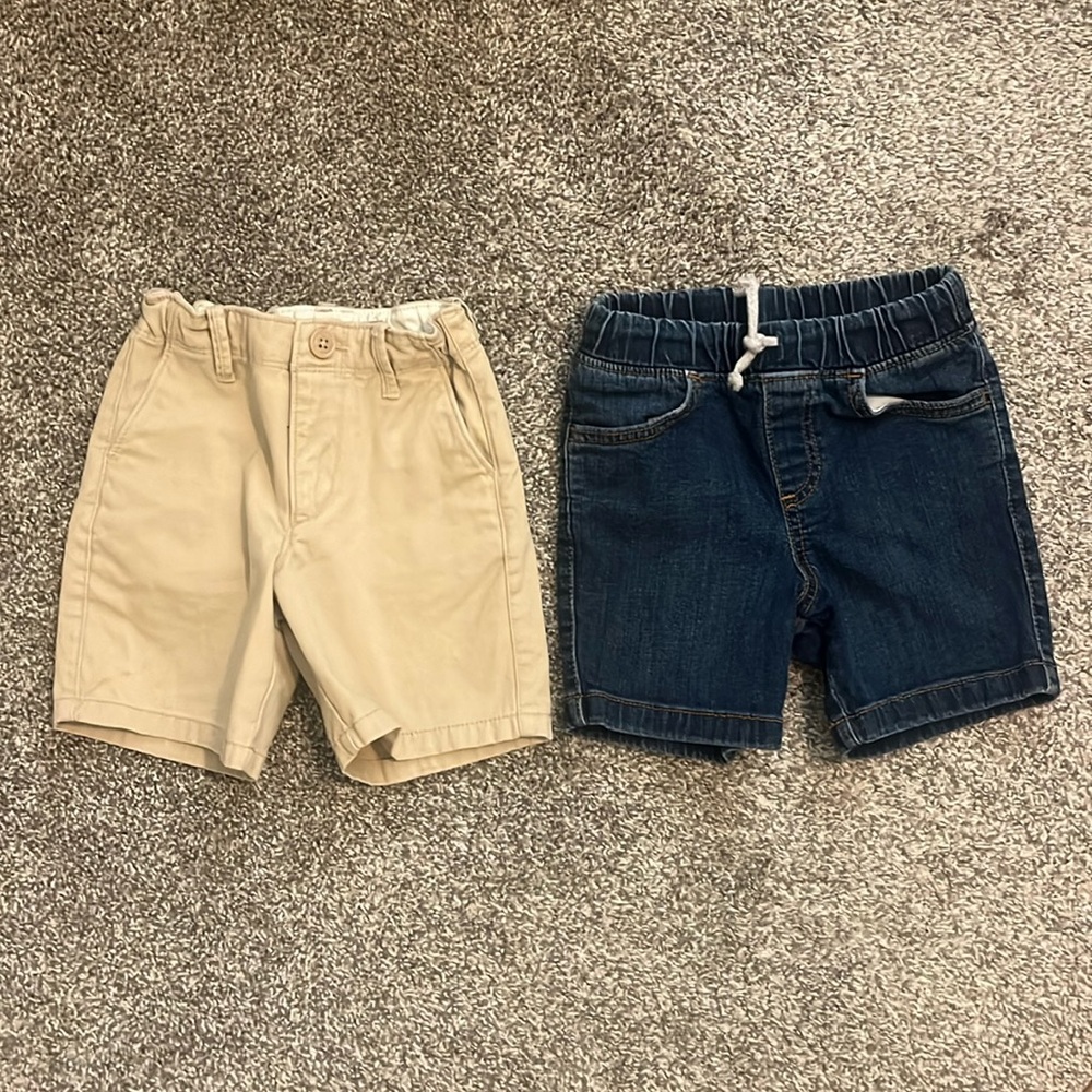 Toddler Short Set Baby GAP Khaki Shorts & Jumping beans Denim Shorts Size 3T
